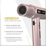Wahl Professional Vanquish Corded Hair Dryer Rose Gold 3 Speed-Settings, Auto-Clean, 1600 watts, 4321-0371