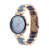 Titan Purple Ceramics Women's Watch Analog Mother of Pearl Dial with Steel & Ceramic Band, 95214KD05
