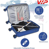VIP Karl Plus 66cm, 8 Wheel Hard Trolley, Blue, KARL PLUS66BLU