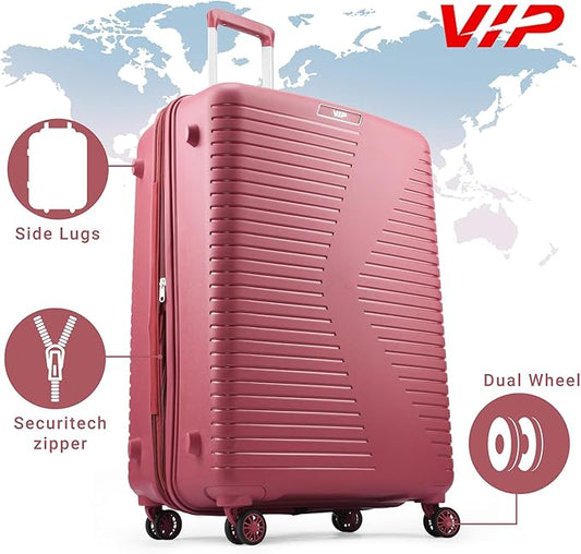 VIPÂ Karl Plus 76cm, 8 Wheel Hard Trolley, Red, KARL PLUS76RD