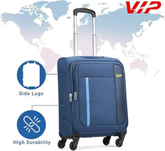 VIP Toronto Plus 69cm 4 Wheel Soft Trolley Blue, TORONTOPLUS69BLU