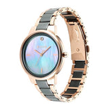 Titan Purple Ceramics Women's Watch Analog Mother of Pearl Dial with Steel & Ceramic Band, 95213KD04