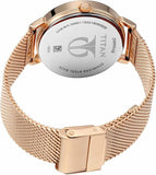 Titan Sparkle Women's Analog Watch Beige Dial With Rosegold Stainless Steel Mesh Band, 2569WM04