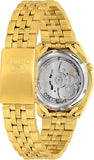 Seiko Men's Mechanical Watch Analog, Gold Dial Gold Stainless Band ,SNK366K
