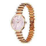 Titan Raga Spotlight Women's Quartz Analog Watch, Pink Dial, Gold Metal Strap, TI-95431WM01