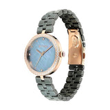 Titan Purple Ceramics Quartz Analog Mother of Pearl Dial Green Ceramic Strap Watch For Women 95215KC04