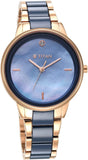 Titan Purple Women's Watch Analog Blue Dial with Two-Toned Ceramic Band, 95213KD03