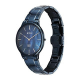 Titan Edge Metal Ladies Allure Women's Watch Analog Rich Mother Of Pearl Dial With Blue Stainless Steel Band, 2734QM02