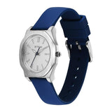 Titan Womens Analog Watch White Dial with Blue Silicone Strap, 95295SP01