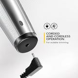Wahl Silver Trim Rechargeable Beard Trimmer for Men Cordless,Precision Stainless Steel Blades, 09891-017