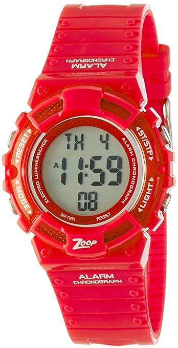 Zoop By Titan Kid's Watch Digital Dial With Red Resin Strap, 4040PP02