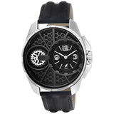 Fastrack Men's Watch Analog, Black Dial Black Leather Strap, 3133SL01