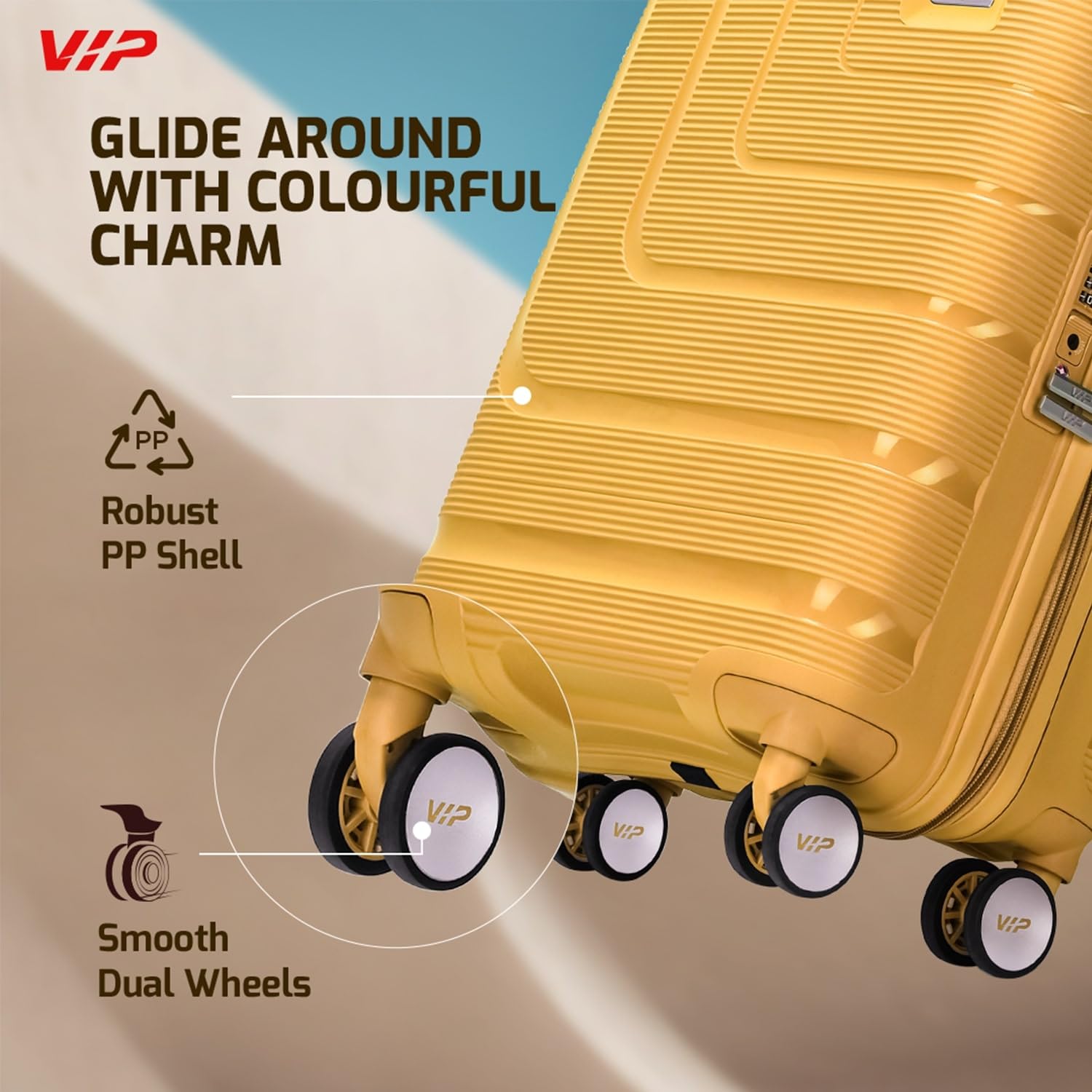 VIP Lexus 55cm Hard Case Trolley 8 Wheels Getway Orange, LEXUS55GOR