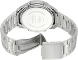 Casio Men's Watch Analog-Digital Green Dial With Silver Stainless Steel Band, AMW-880D-3AVDF