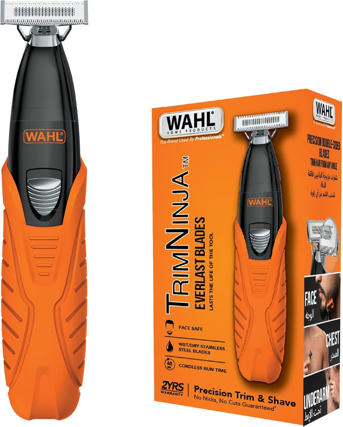 Wahl Trim Ninja Cordless Trimmer, 3031009 | All in One Hybrid Electric Razor and Beard Trimmer, All Body Electric Shaver For Men