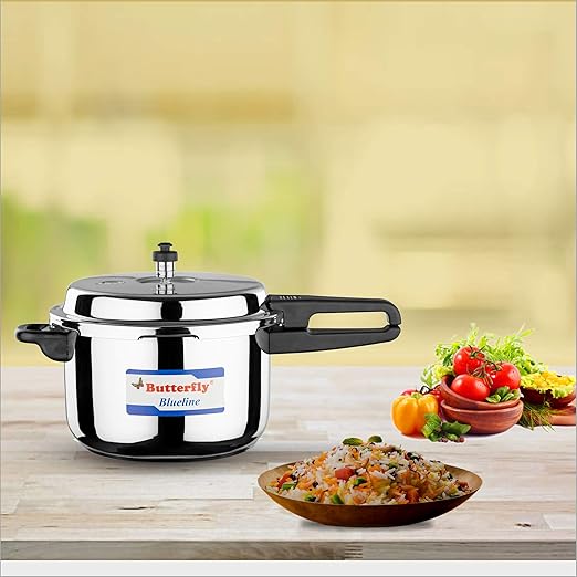 Butterfly Blue Line, Stainless Steel  7.5 Litre Pressure Cooker, BFLY7500SS