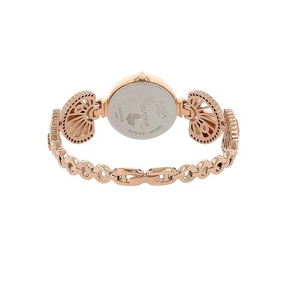 Titan Raga Aurora Women's Watch Analog Mother of Pearl Dial with Rose Gold Stainless Steel Band, 2567WM01