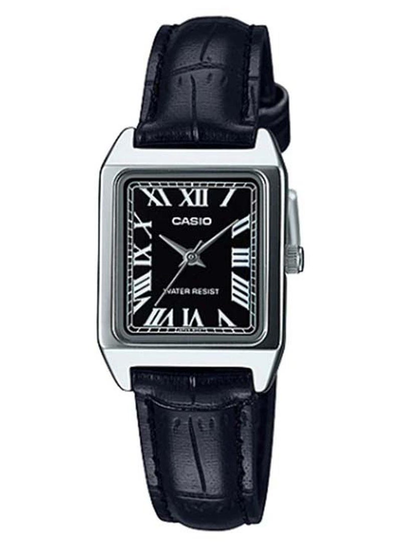 Casio Women's Watch Analog, Black Dial Black Leather Strap, LTP-V007L-1BUDF product image
