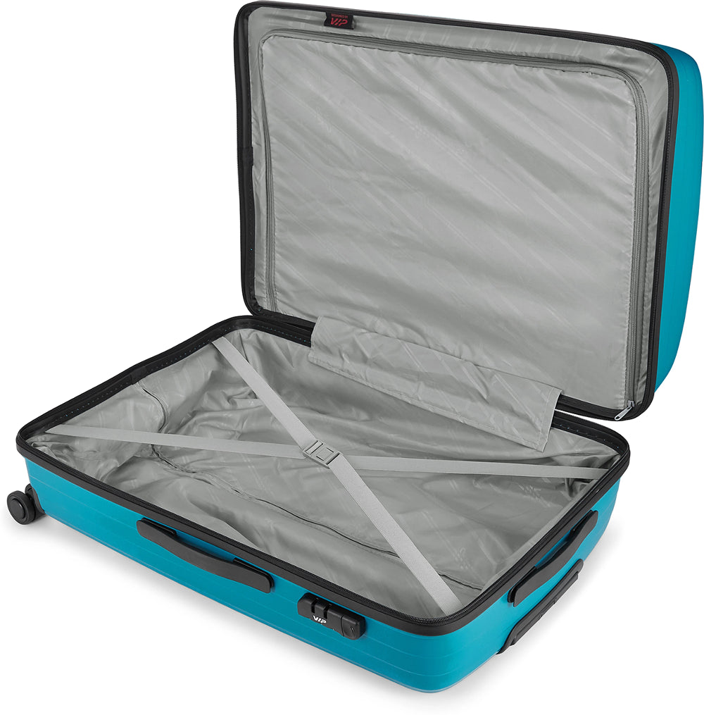 VIP Quad 55cm, 8 Wheel Hardcase Trolley - Blue, QUAD8W55IBL