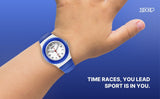 Zoop By Titan Sport Kid's Watch Analog White Dial with Blue PU Strap, 16031PP03