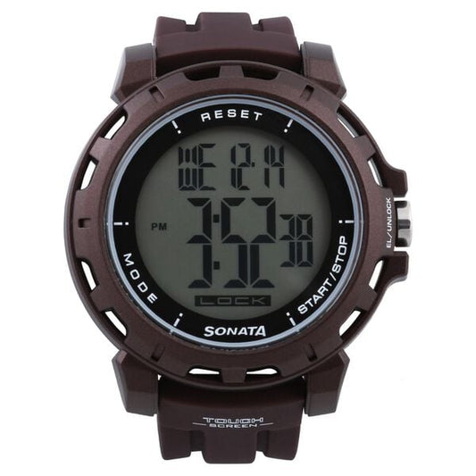 Sonata, Men, Digital, Watch, Silicone Strap, 77037PP05