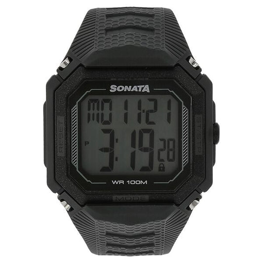 Sonata, Men, Digital, Watch, Plastic Strap, 77048PP03