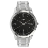 Sonata Men's Watch Analog Black Dial With Stainless Steel Band, 77063SM04