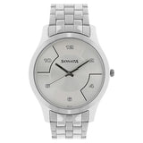 Sonata Men's Watch Analog Silver Dial With Stainless Steel Band, 77063SM02
