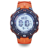 Sonata Men's Digital Watch With Orange Plastic Strap, 77095PP02