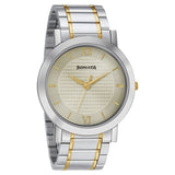 Sonata Men's Watch Analog Champagne Dial With Stainless Steel Band, 77108BM01