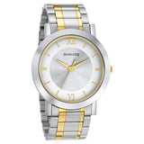 Sonata Men's Watch Analog Silver Dial With Two Tone Stainless Steel Band, 77108BM02