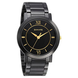 Sonata Men's Watch Analog Black Dial With Black Stainless Steel Band, 77108KM01