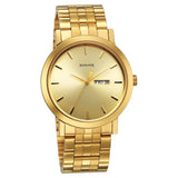 Sonata Men's Watch Analog Champagne Dial With Golden Stainless Steel Band, 77108YM07