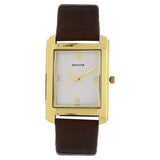 Sonata Men's Watch Analog White Dial With Brown Leather Strap, 7953YL01