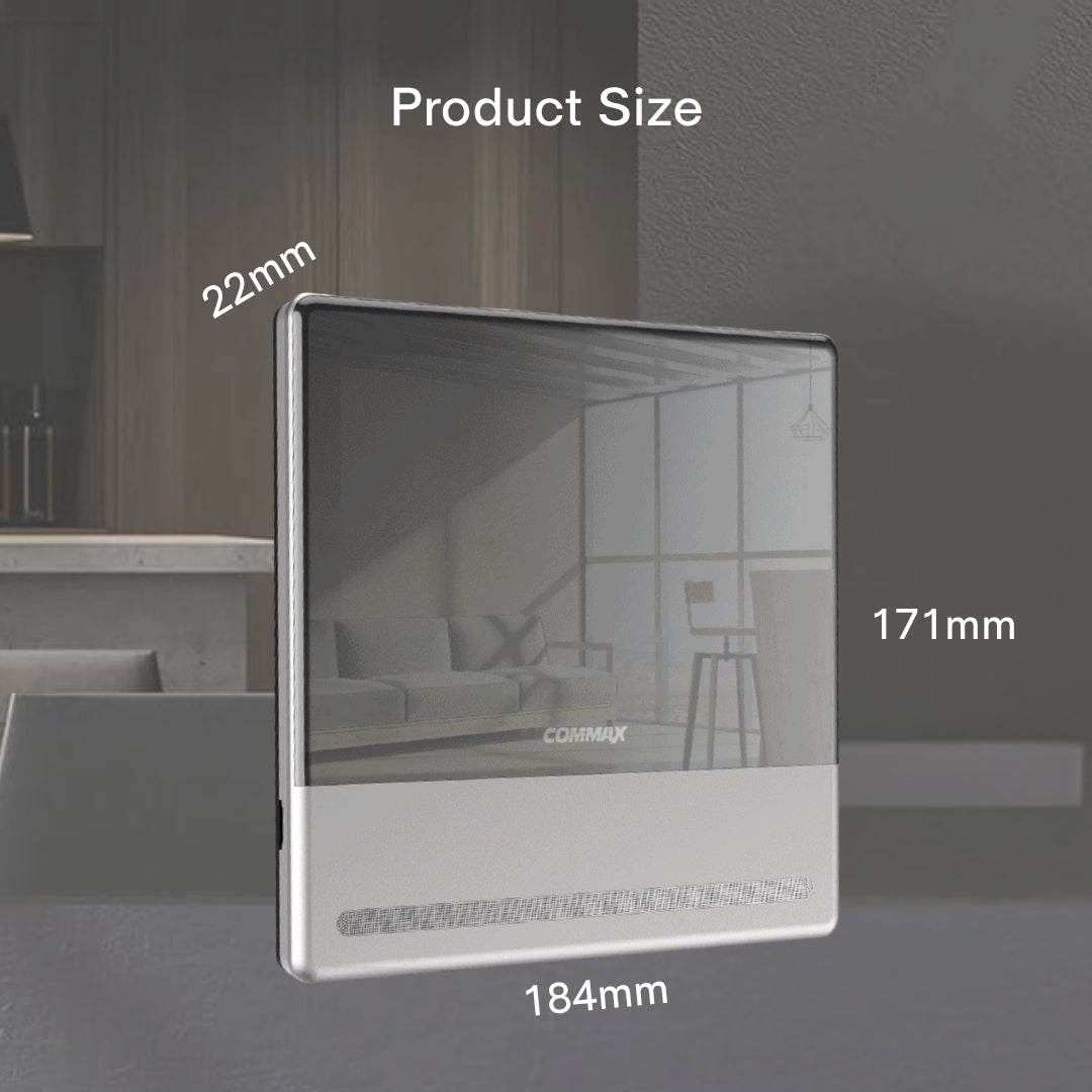 Commax Fine View 7" Handsfree Smart Wall Pad with Memory Record and Smartphone Connectable, White, CDV-70QT-W