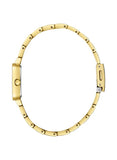 Lee Cooper Women's Analog Watch with White Mother Of Pearl Dial and Gold Stainless Steel Band, LC08380.130