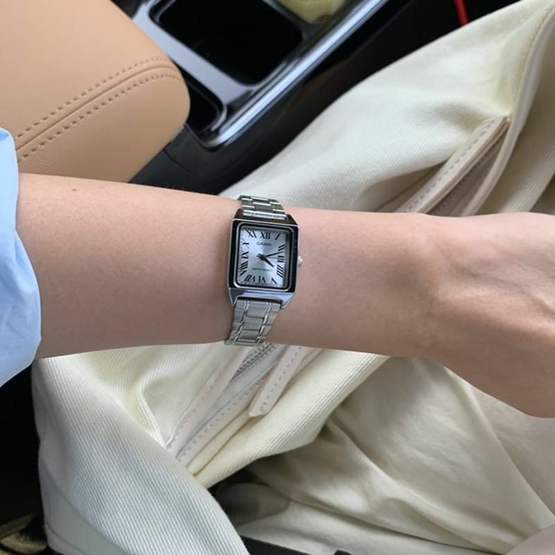 Casio Women's Watch Analog, Silver Dial Silver Stainless Steel Strap, LTP-V007D-7BUDF product image