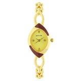 Sonata Women's Watch Analog Champagne Dial With Golden Stainless Steel Band, 8069YM02