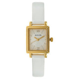 Sonata Women's Watch Analog Silver Dial With White Leather Strap, 8080YL01