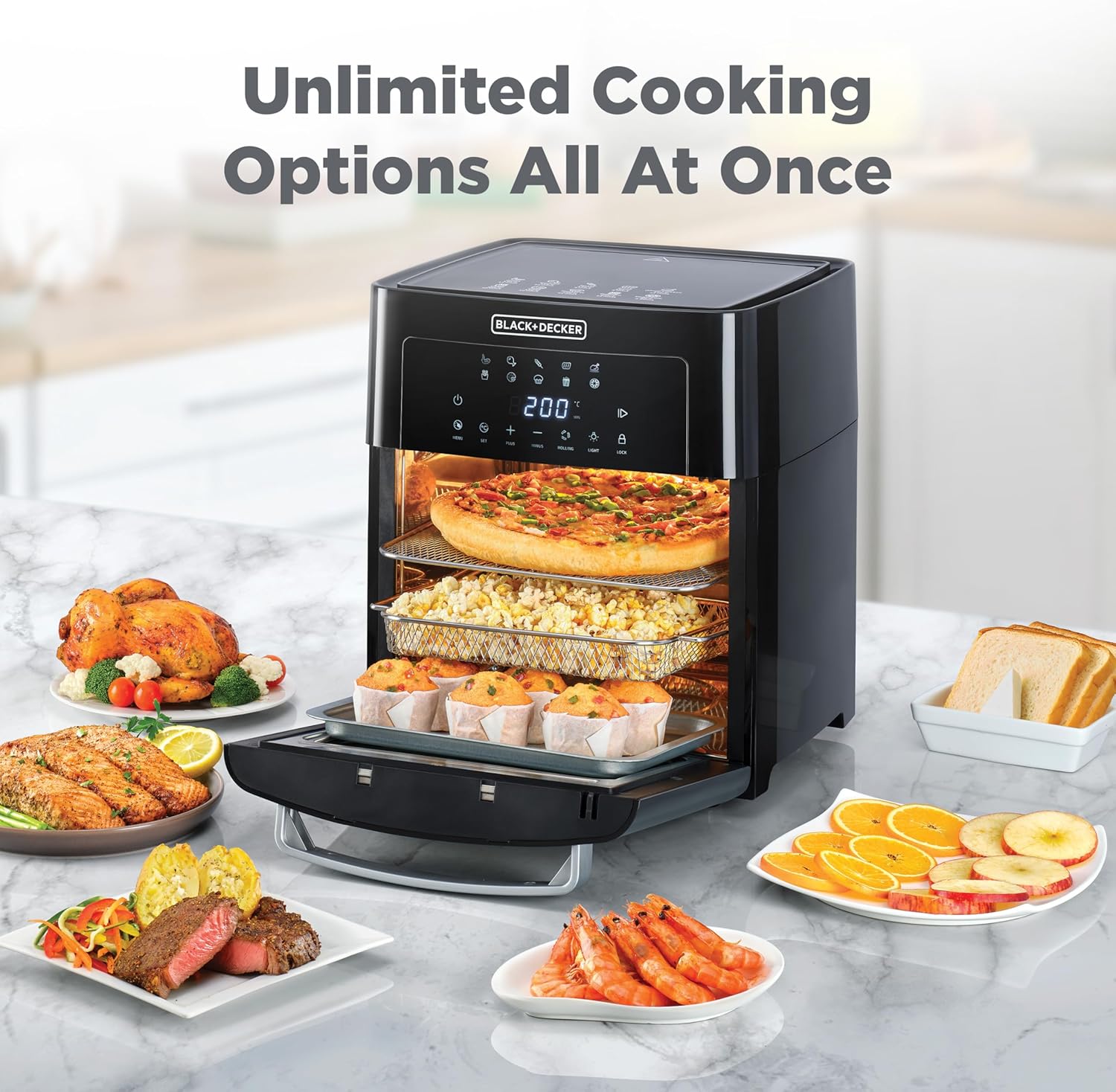 Black & Decker 15L Digital Air Fryer Oven, AOF150