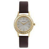 Sonata Women's Watch Analog Silver Dial With Brown Leather Strap, 8123YL04