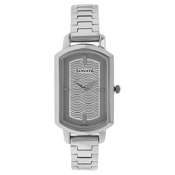 Sonata Women's Watch Analog Silver Dial With Stainless Steel Band, 8139SM01