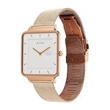 Titan Edge Quad Men's Watch Analog White Dial With Rose Gold Stainless Steel Band, 10017WM01