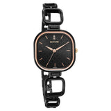 Sonata Women's Watch Analog Black Dial With Black Stainless Steel Band, 8168KM01