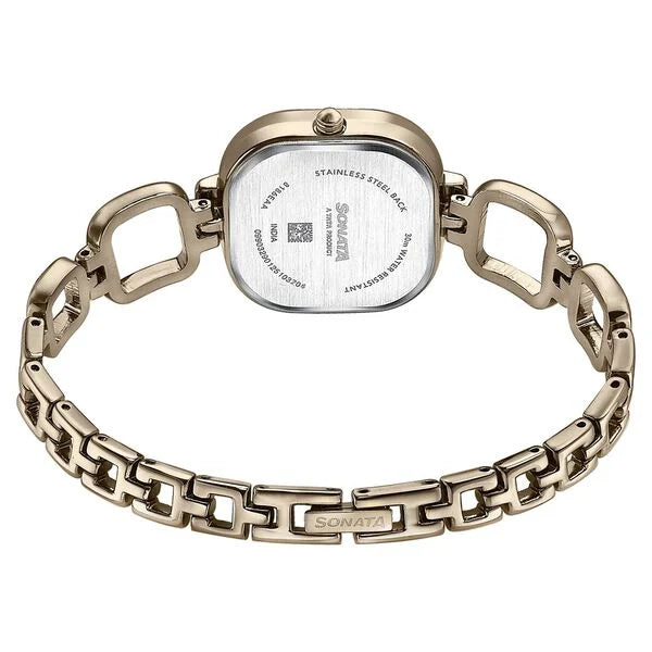 Sonata Colours Of Earth Analog Women's Watch With Green Dial and Stainless Steel Strap,8186KM04