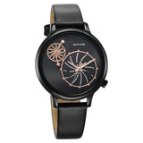 Sonata Women's Watch Analog Black Dial With Black Leather Strap, 8190NL01
