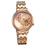 Sonata Women's Watch Analog Rose Gold Dial With Rose Gold Stainless Steel Band, 8190WM01