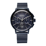 Titan  Light leathers Multifunction Men's Watch Analog Blue Dial with Blue Stainless Steel Mesh Band, 90200QM01