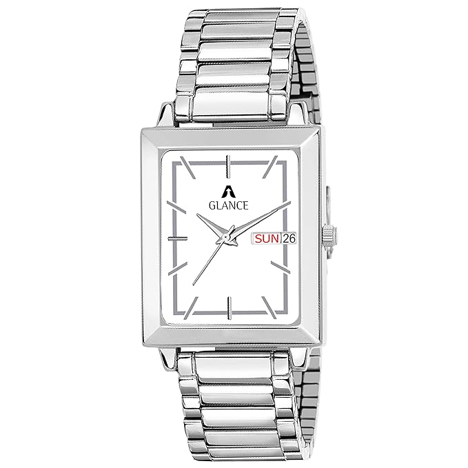 Sonata Men's Watch Analog White Dial With Stainless Steel Band, 7078SM01