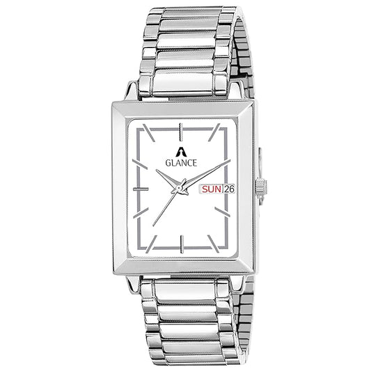 Sonata, Men, Analog, Watch, White Dial, Stainless steel Strap, 7078SM01